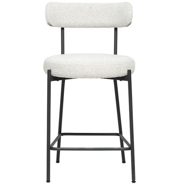 Alana Counter Stool - White Boucle