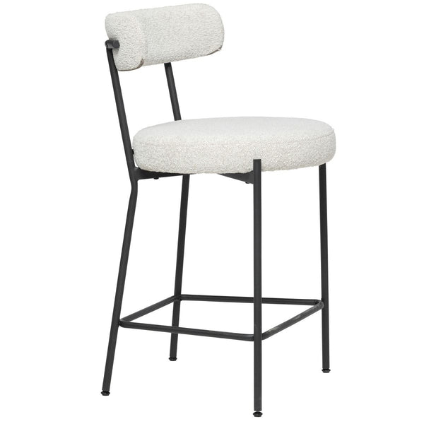 Alana Counter Stool - White Boucle