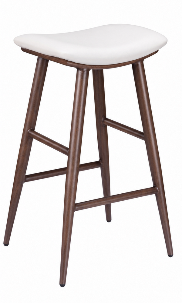 Jojo Counter Stool - Black PU / Dark Walnut Metal Base