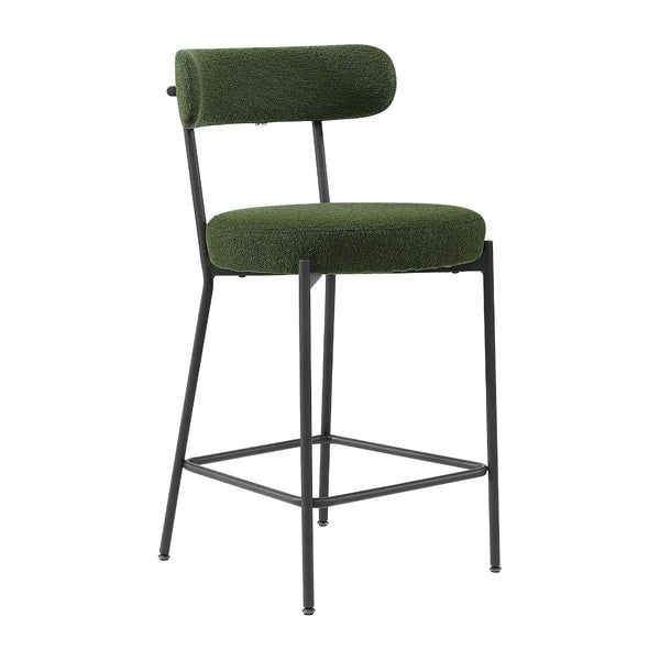 Alana Counter Stool - Green Boucle