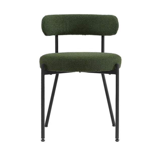 Alana Dining Chair - Green Boucle