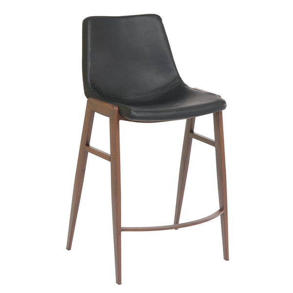 Rocket Counter Stool - Black with Black Walnut