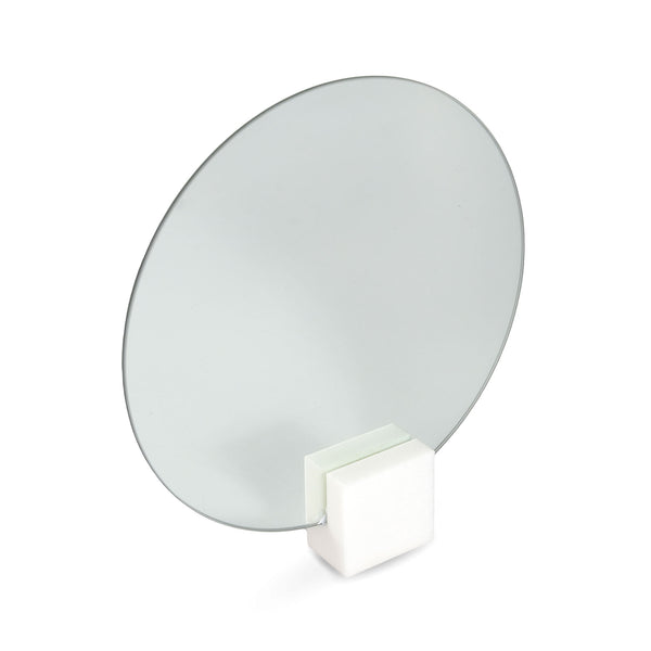 Moon Marble Mirror - White