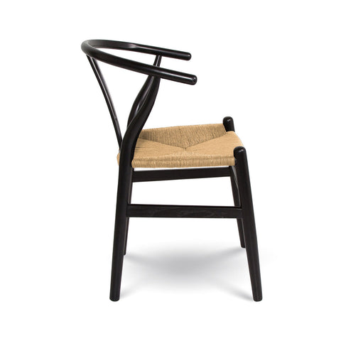 Rapunzel Dining Chair - Black with Natural Seat