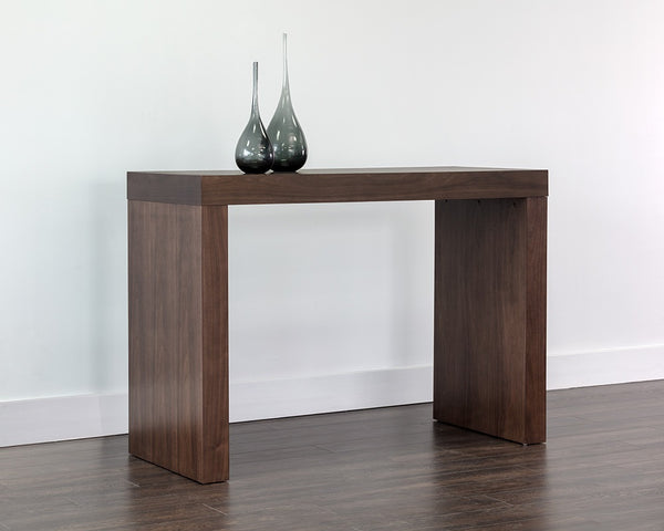 Faro Walnut C-Shape Bar Table