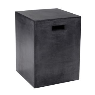 Castor Sealed Concrete End Table - Black