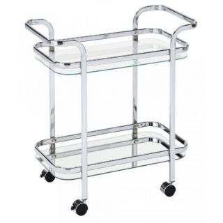 Zedd 2 Tier Bar Cart - Chrome