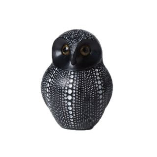 Debossed Dotted Owl - Black