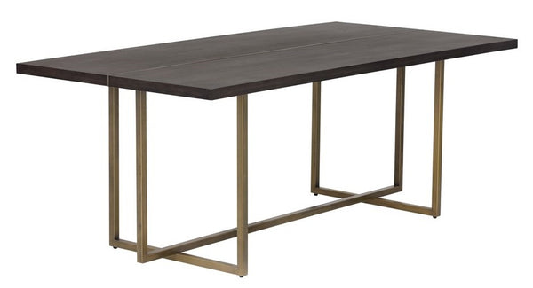 Jade Dining Table Antique Brass - Dark Mango