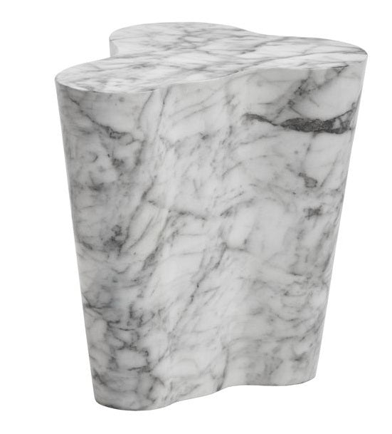 Ava Marble Look End Table - Small