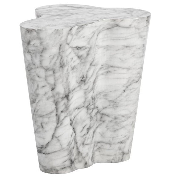 Ava Marble Look End Table - Large