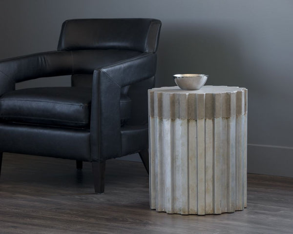 Pele Pedestal End Table