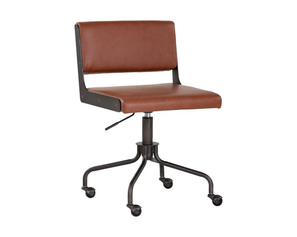 Davis Office Chair - Black - Rust Tan