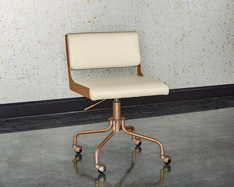 Davis Office Chair - Champagne Gold - Castillo Cream