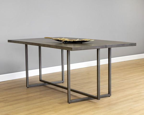 Jade Dining Table Antique Silver- Ash Grey