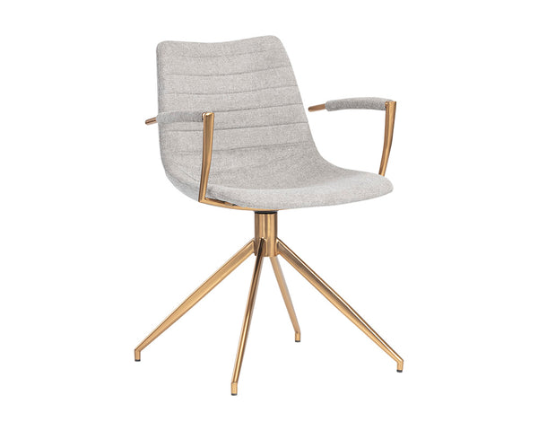 Sampras Swivel Armchair - Belfast Heather Grey