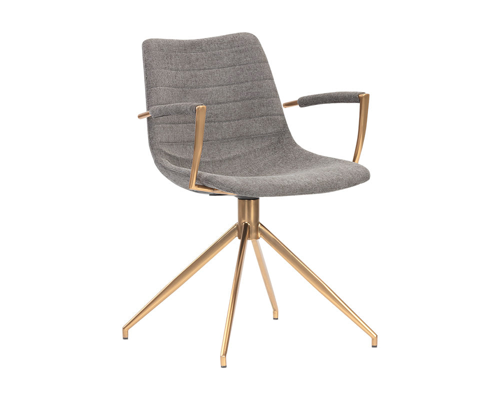 Sampras Swivel Armchair - Belfast Koala Grey