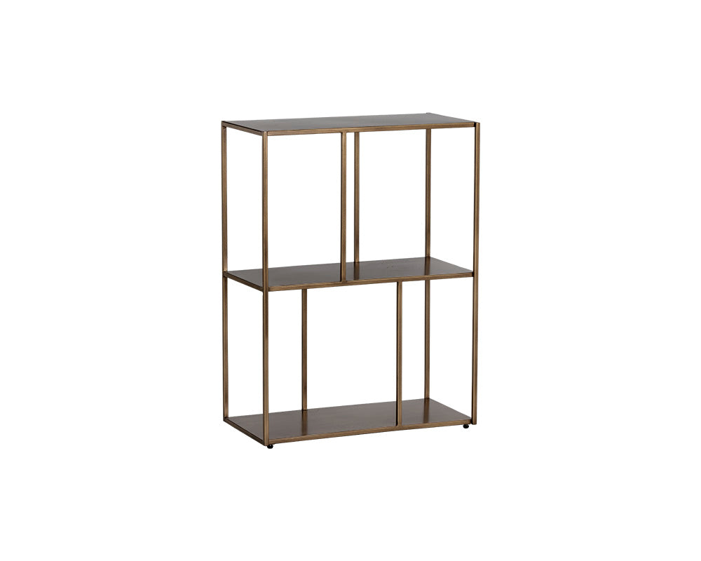 Paris Low Bookcase - Small - Antique Brass