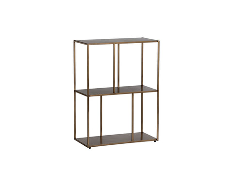 Eiffel Low Bookcase - Small - Antique Brass
