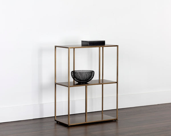 Eiffel Low Bookcase - Small - Antique Brass