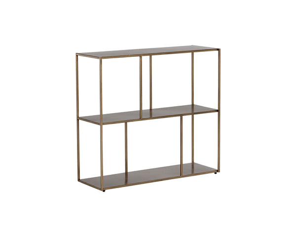 Paris Low Bookcase - Medium - Antique Brass