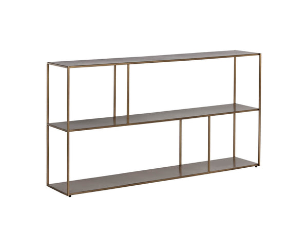 Paris Low Bookcase - Large - Antique Brass