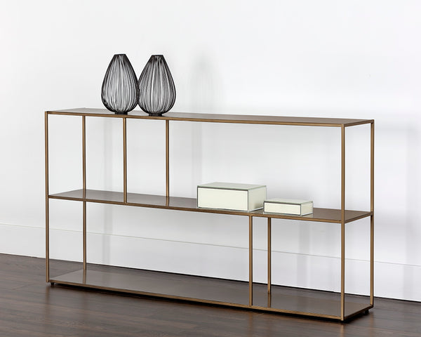 Paris Low Bookcase - Large - Antique Brass