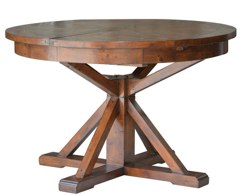 Irish Coast Reclaimed Round Extension Dining Table - African Dusk
