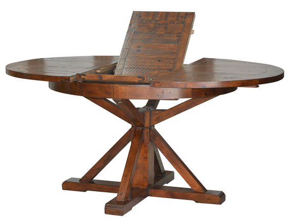 Irish Coast Reclaimed Round Extension Dining Table - African Dusk