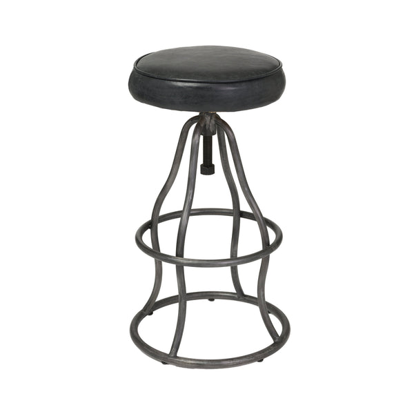 Bowie Bar Stool - Black Leather