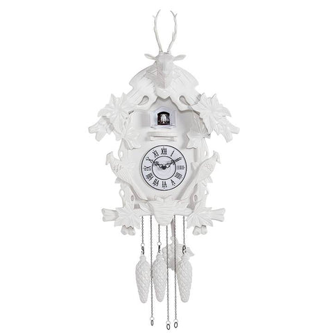 Village White Cuckoo Clock - Large