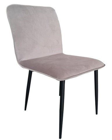Lucio Velvet Lounge Chair - Light Grey