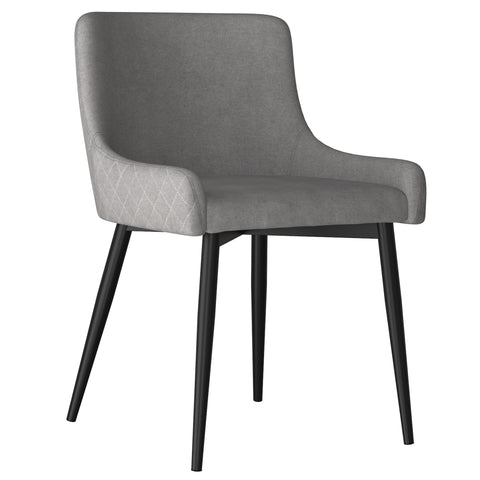 Bianca Side Chair - Grey with Black Legs