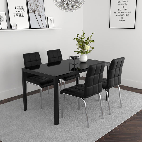 Solara II Dining Chair - Black (Set of 4)
