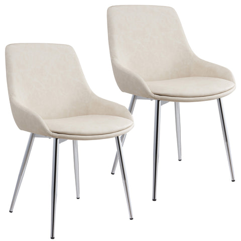 Kaitlyn Dining Chair - Ivory (Set of 2)