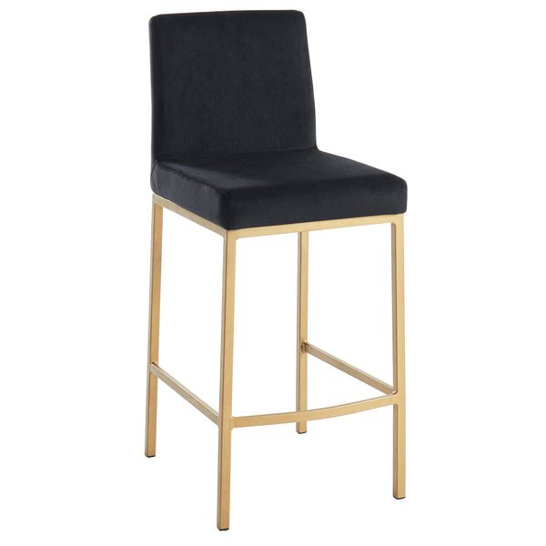 Diego Counter Stool - Black/Gold Legs (set of 2)