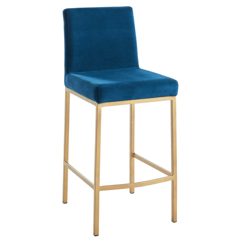 Diego Counter Stool - Blue/Gold Legs