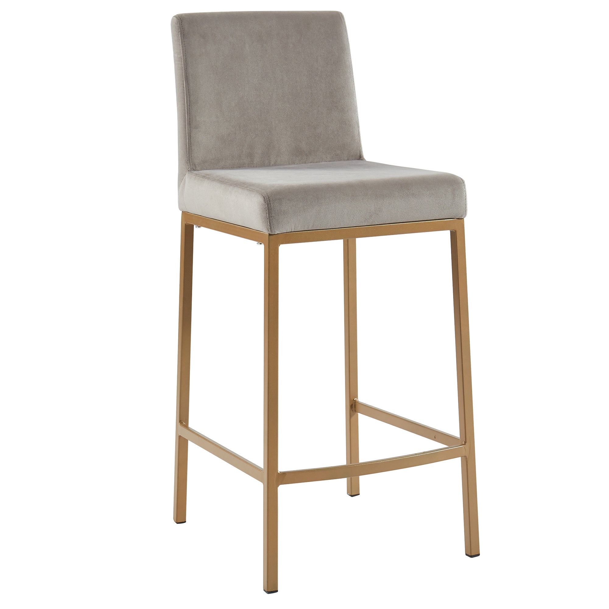 Diego Counter Stool - Grey/Gold Legs (set of 2)