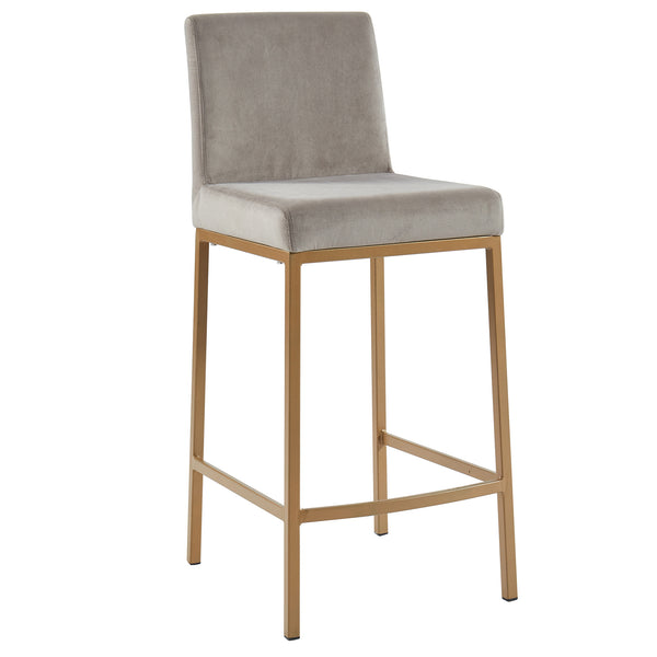 Diego Counter Stool - Grey/Gold Legs (set of 2)