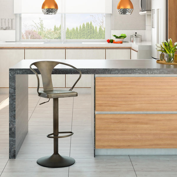 Astra Adjustable Stool in Gunmetal