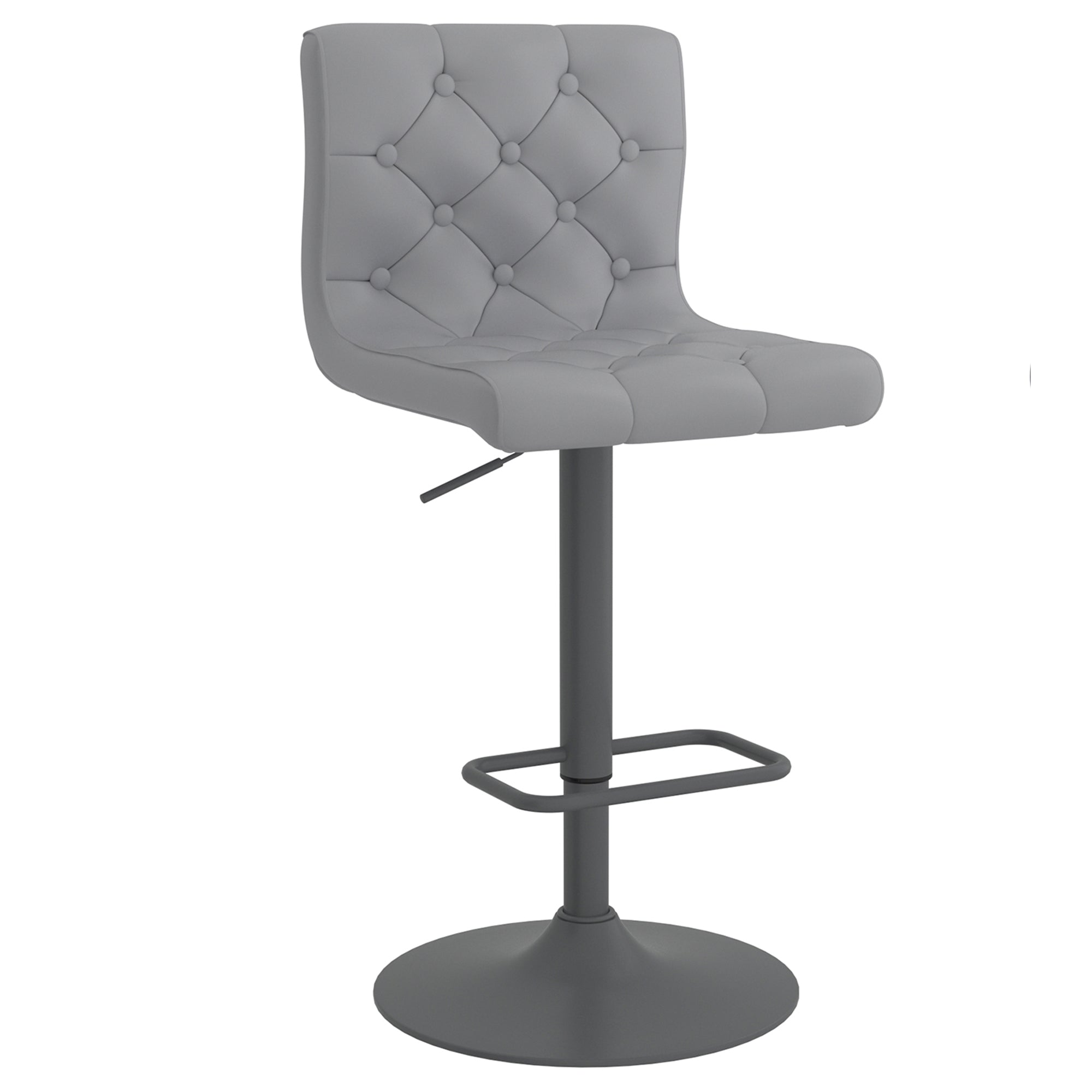 Dex Air Lift Stool - Grey Faux Leather