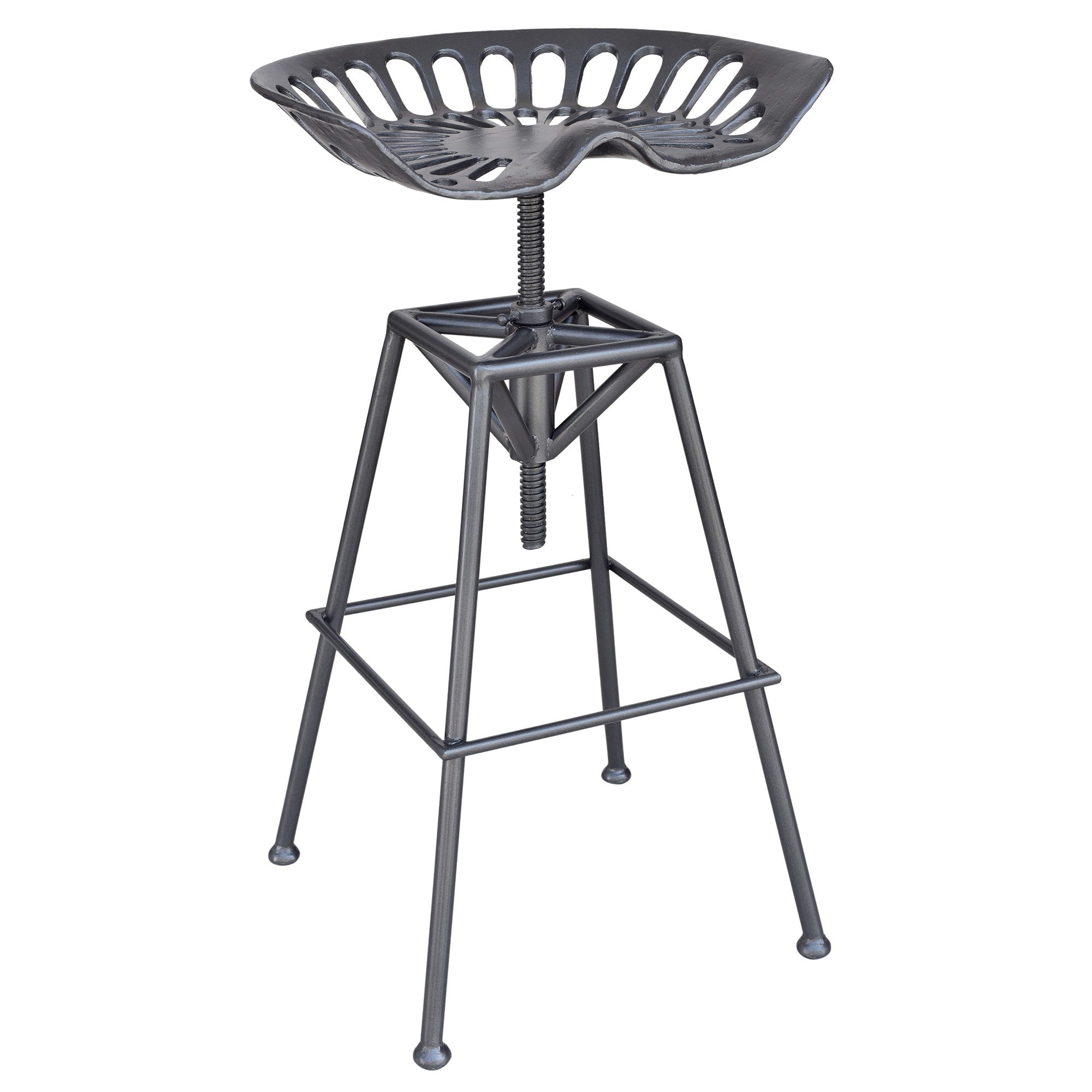 Tractor Adjustable Stool in Gunmetal