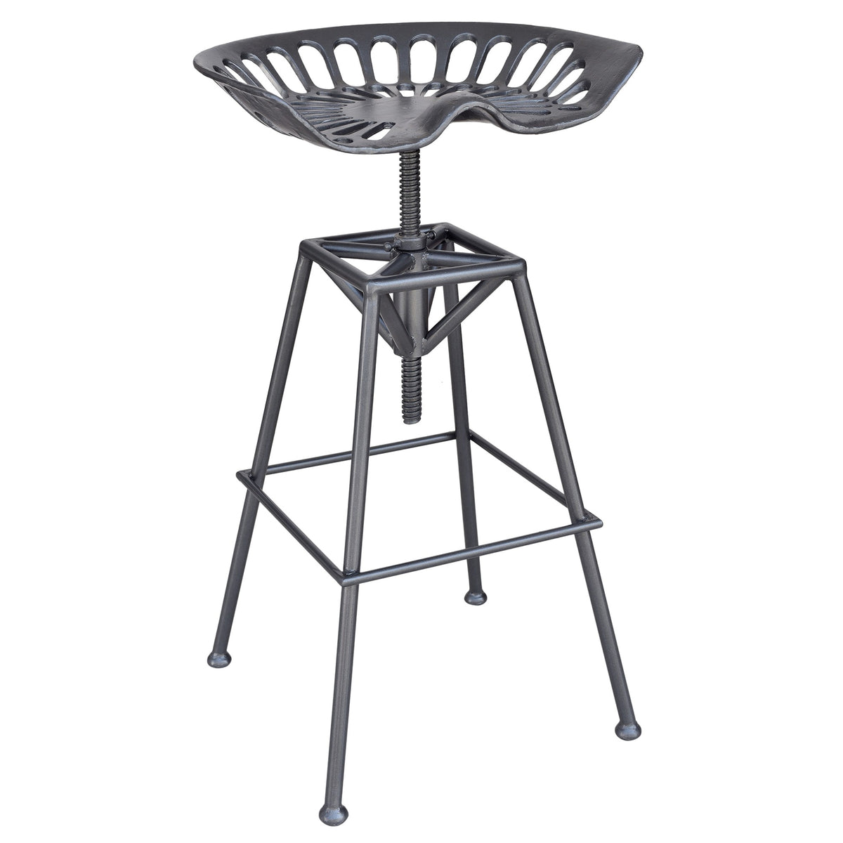 Tractor Adjustable Stool in Gunmetal