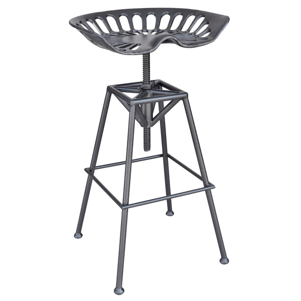 Tractor Adjustable Stool in Gunmetal