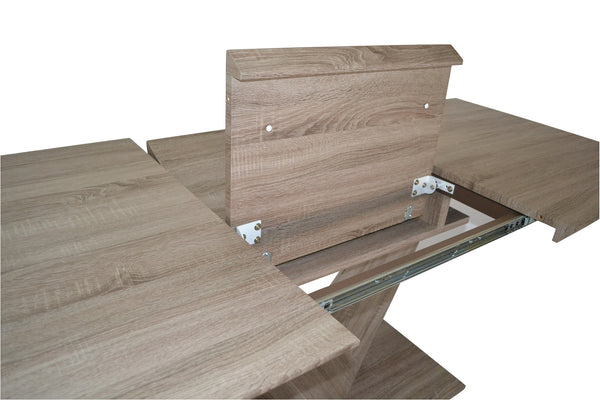 Eclipse/Bianca 7pc Dining Set, Oak/Black & Grey