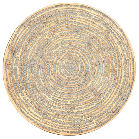 Rios Gold Medallion Resin Wall Decor Platter - Large