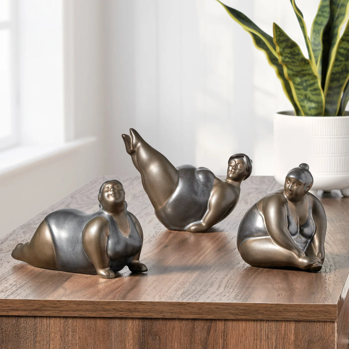 Brighton Beach Girl Decor Sculptures 3 Piece Set