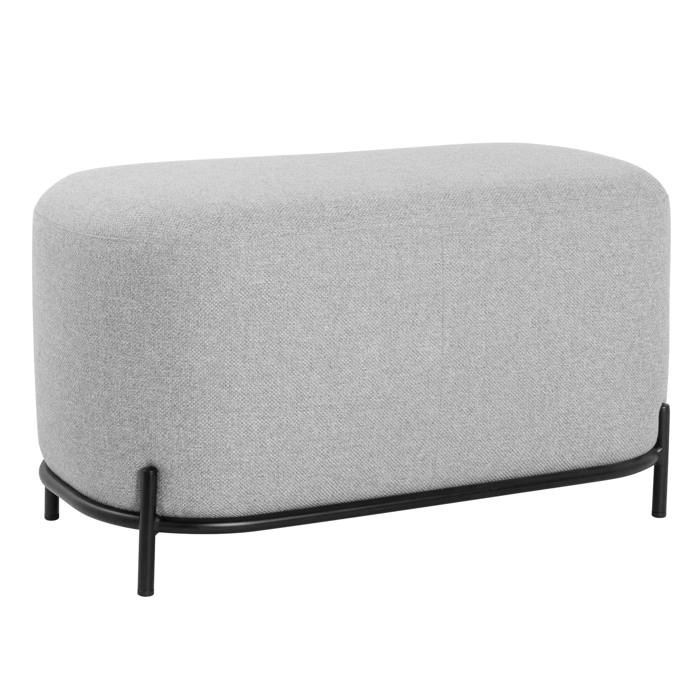 Pender Pin Leg Upholstered Short Bench - Grey