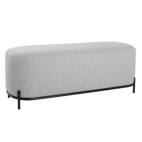 Pender Pin Leg Upholstered Long Bench - Grey