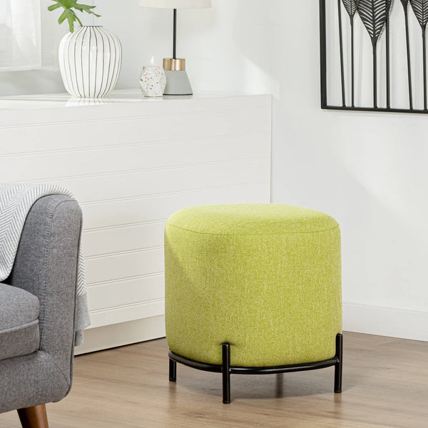 Pender Pin Leg Upholstered Stool - Green